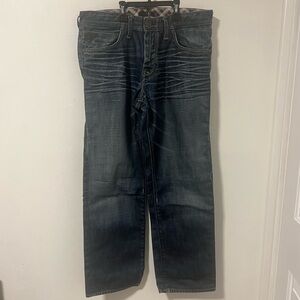 Quiksilver 100% Cotton Men's Dark Blue Relaxed Jeans